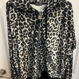 Tom Ford men’s or unisex  Black and White Leopard Bomber Jacket